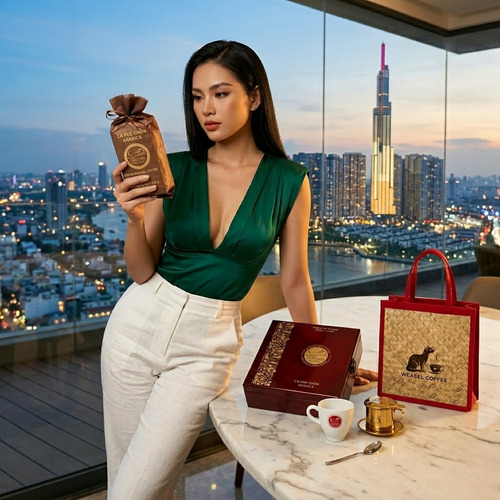 Hộp Cà phê Chồn Arabica - Hộp 250gam( Hộp Sơn Mài, Giỏ Cao Cấp) - Hình 3