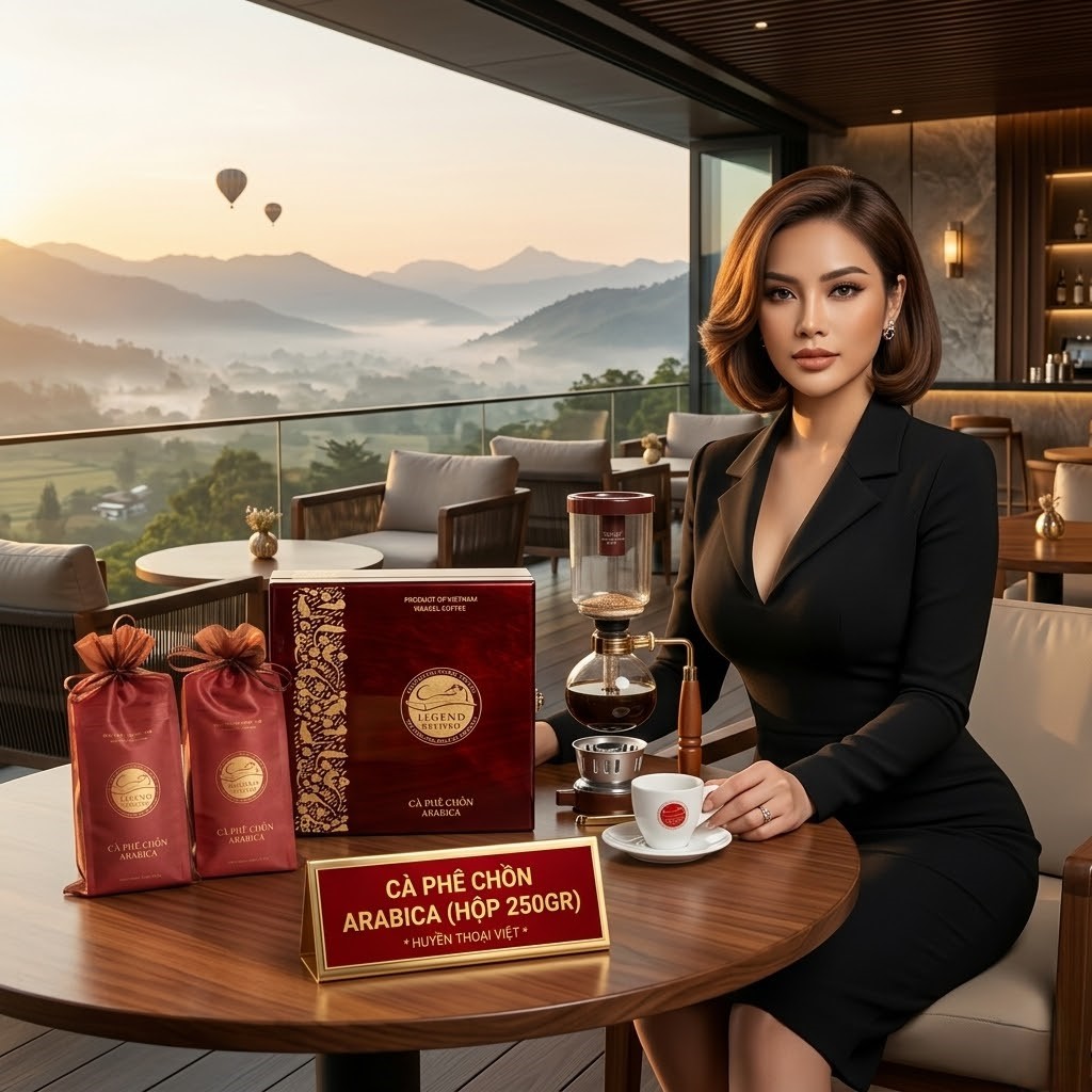 Hộp Cà phê Chồn Arabica - Hộp 250gam( Hộp Sơn Mài, Giỏ Cao Cấp)